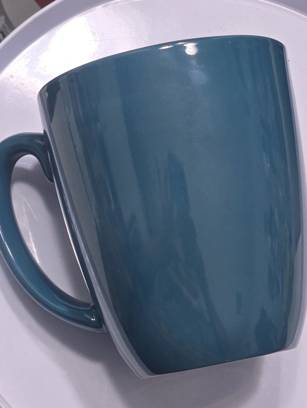 Corelle Stoneware Mug Coffee Cup aqua teal blue green, solid